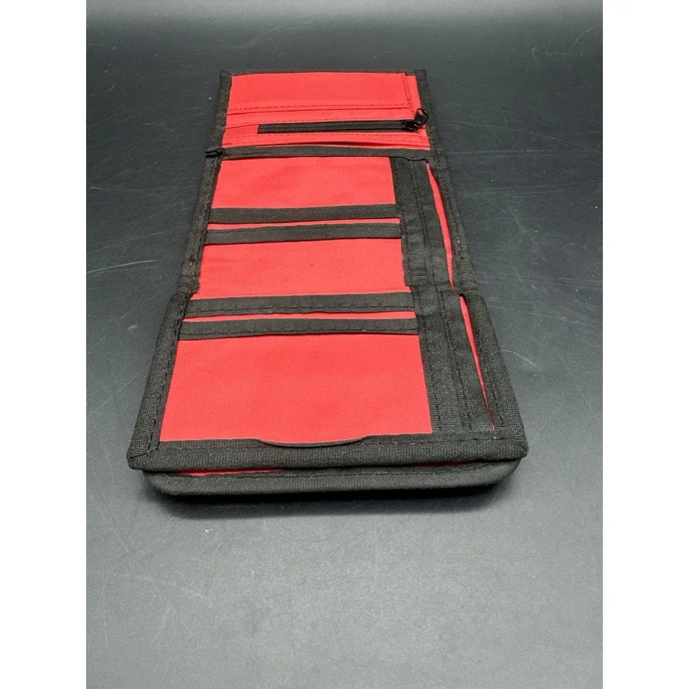 FC Bayern Munich Trifold Nylon Wallet Red Black Snap Closure Soccer Germany